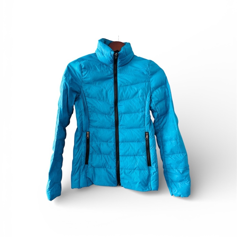 Fabletics Vibrant Blue Puffer Jacket XS - Picture 3 of 13